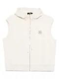 FENDI sleeveless zip-up hoodie - Neutrals