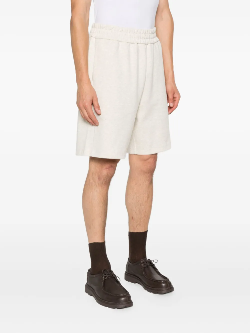 FENDI Zwembroek met elastische tailleband en logo Beige