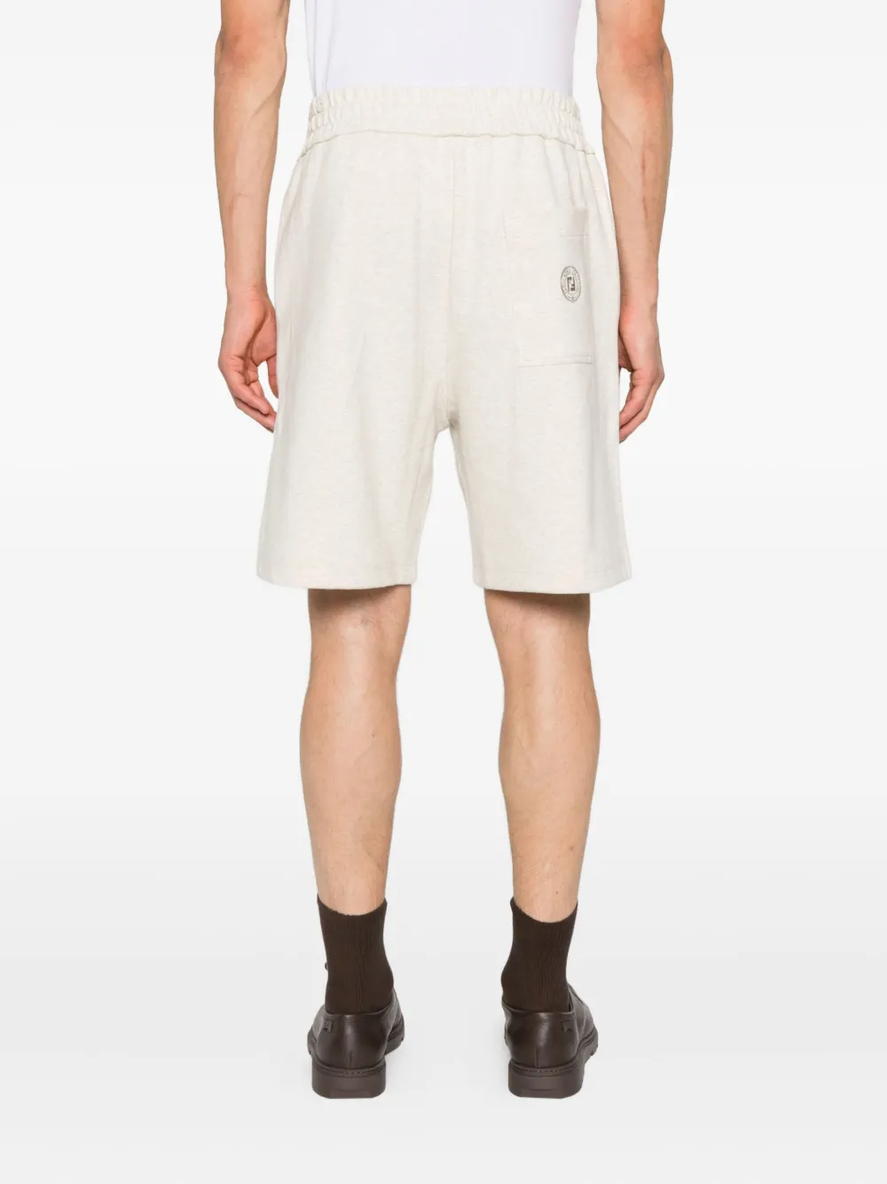 FENDI Zwembroek met elastische tailleband en logo Beige