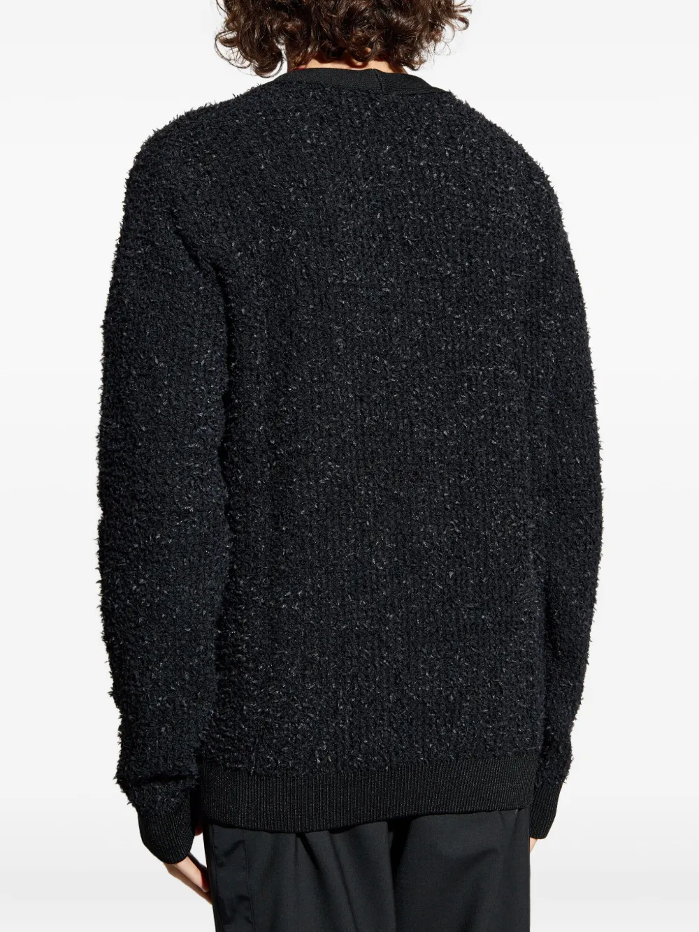 Balmain Lion-head Buttoned Cardigan In Black