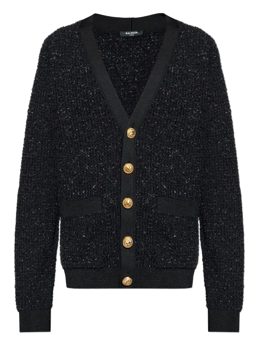 Balmain lion-head buttoned cardigan | Black | Image 1