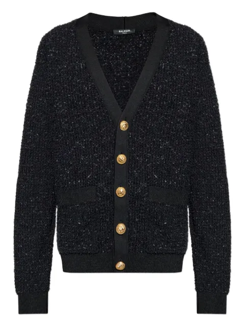 Balmain lion-head buttoned cardigan
