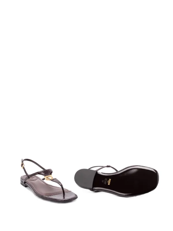 FENDI FFold Flat Sandals | Purple | FARFETCH
