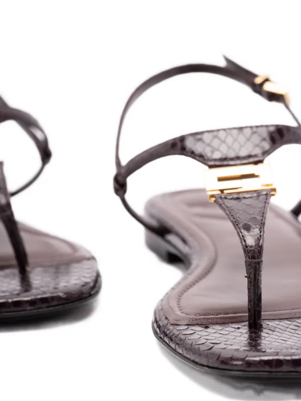 FENDI FFold Flat Sandals | Purple | FARFETCH