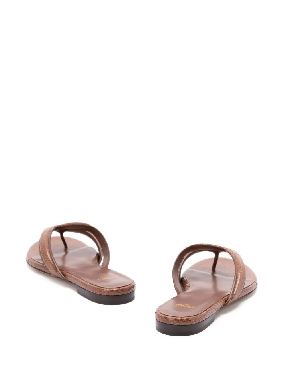 FENDI Fling platte sandalen Bruin