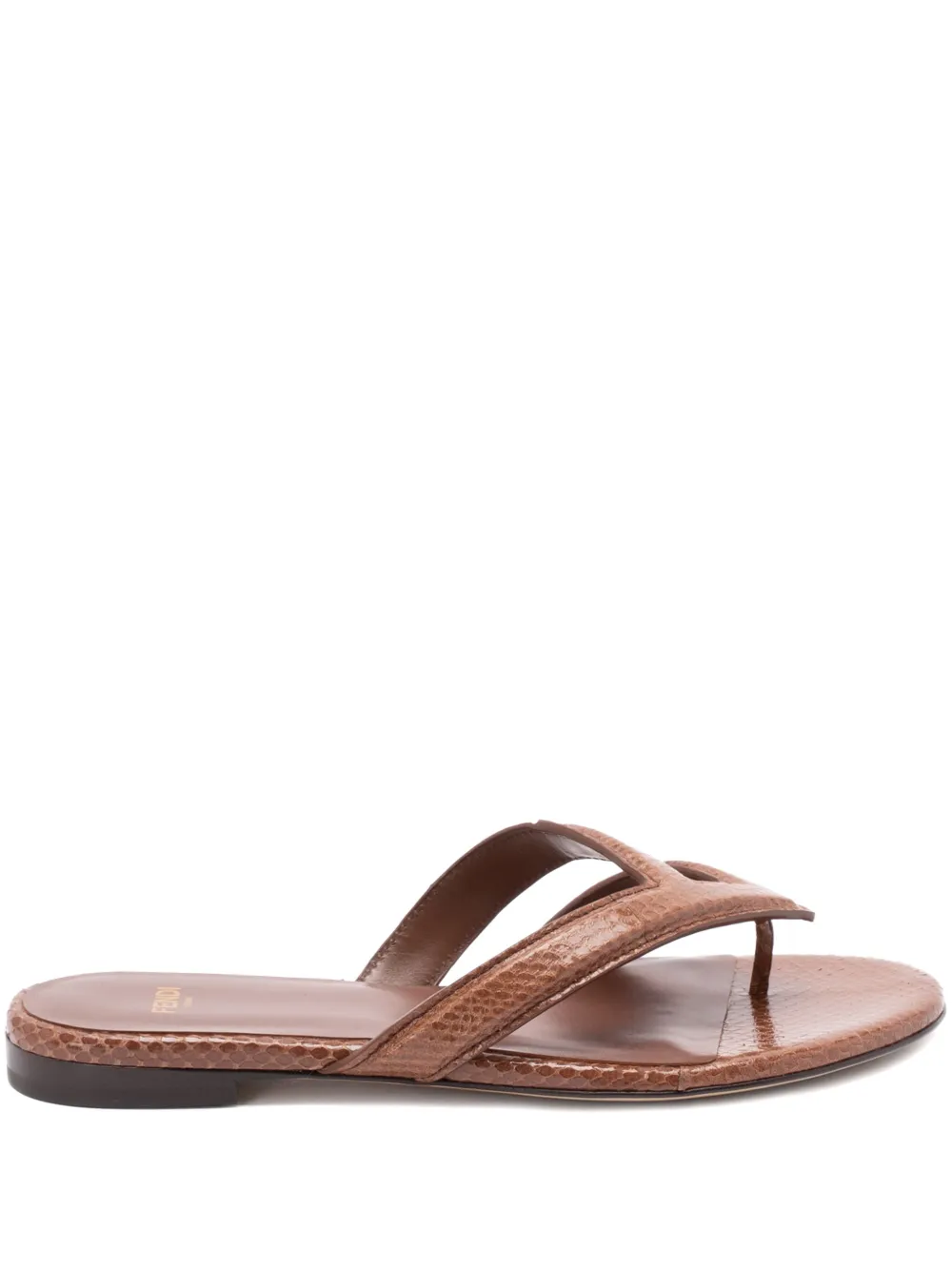 FENDI Fling flat sandals Brown