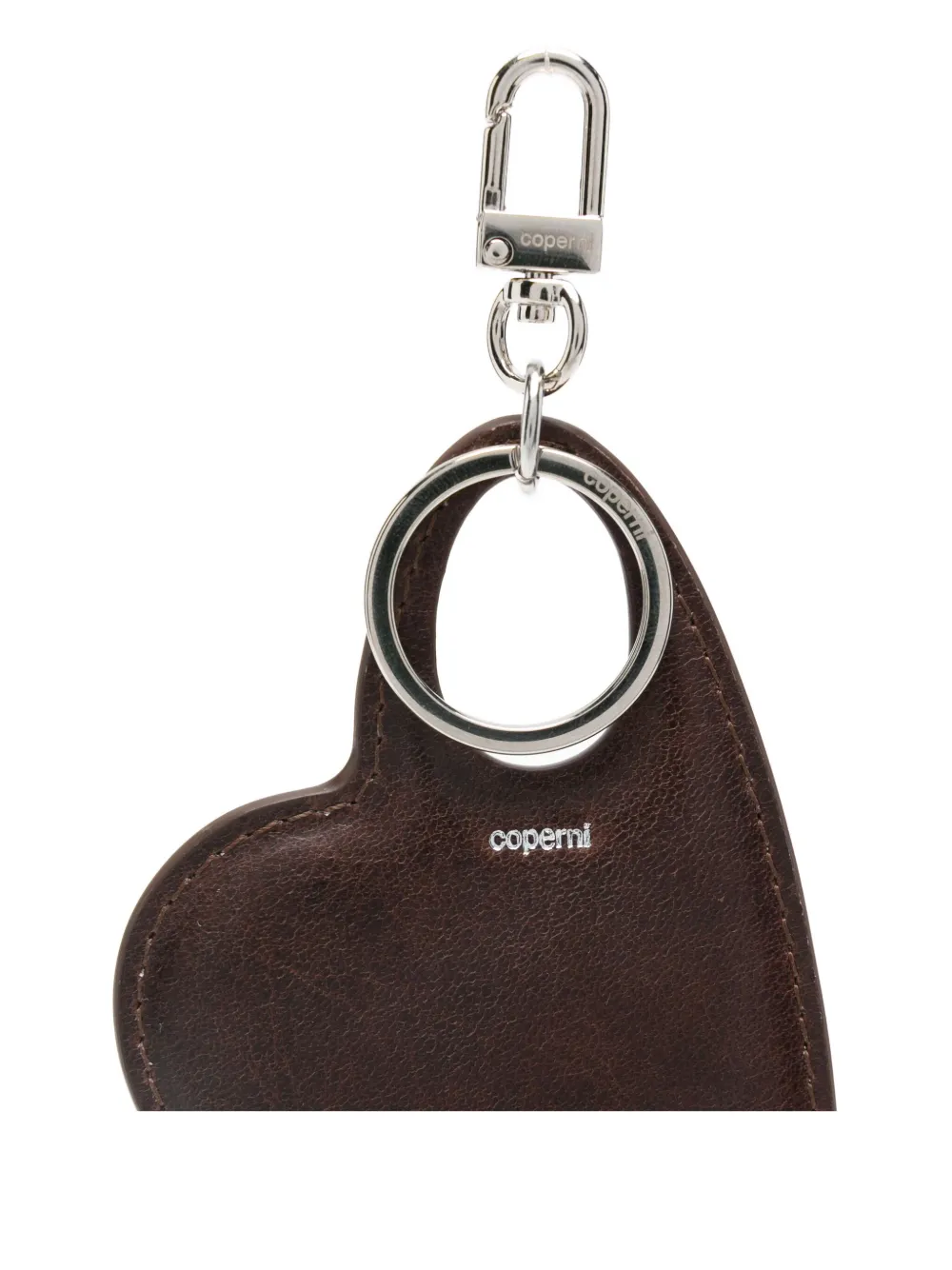 Coperni Heart Keyring In Brown