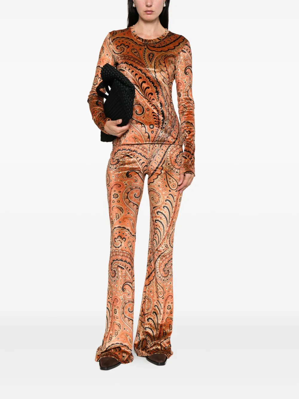 ETRO Broek met paisley-print Beige