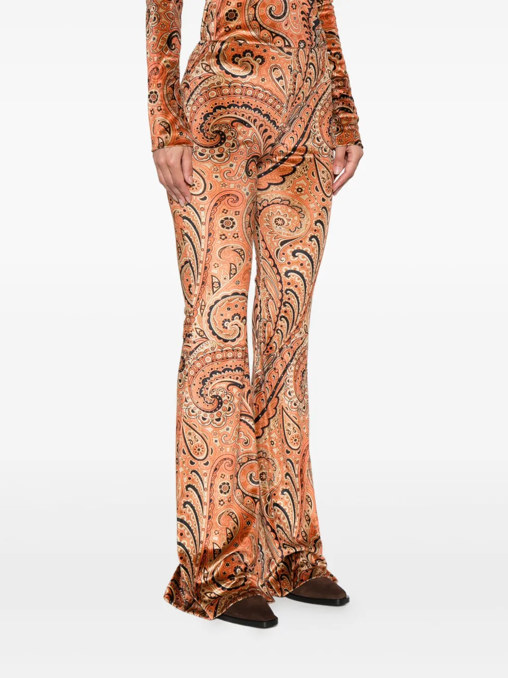 ETRO Broek met paisley-print Beige