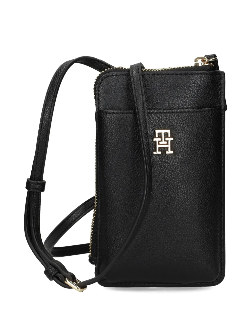 Tommy Hilfiger Telefoonhoesje met logoplakkaat en rits Zwart