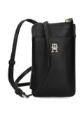 Tommy Hilfiger logo-plaque zip-top phone bag - Black