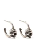 WERKSTATT:MÜNCHEN hoop studs skull earrings - Silver