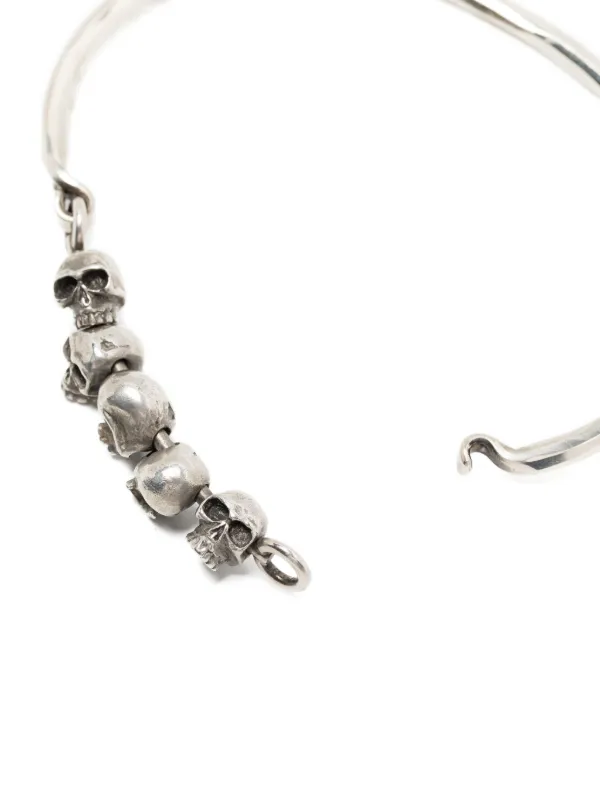 WERKSTATT:MÜNCHEN Skull Bracelet | Silver | FARFETCH HK