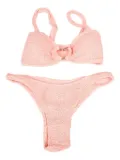 BIKINI LOVERS Ilaria heart-ring textured bikini - Pink