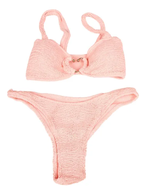 BIKINI LOVERS Ilaria heart-ring textured bikini