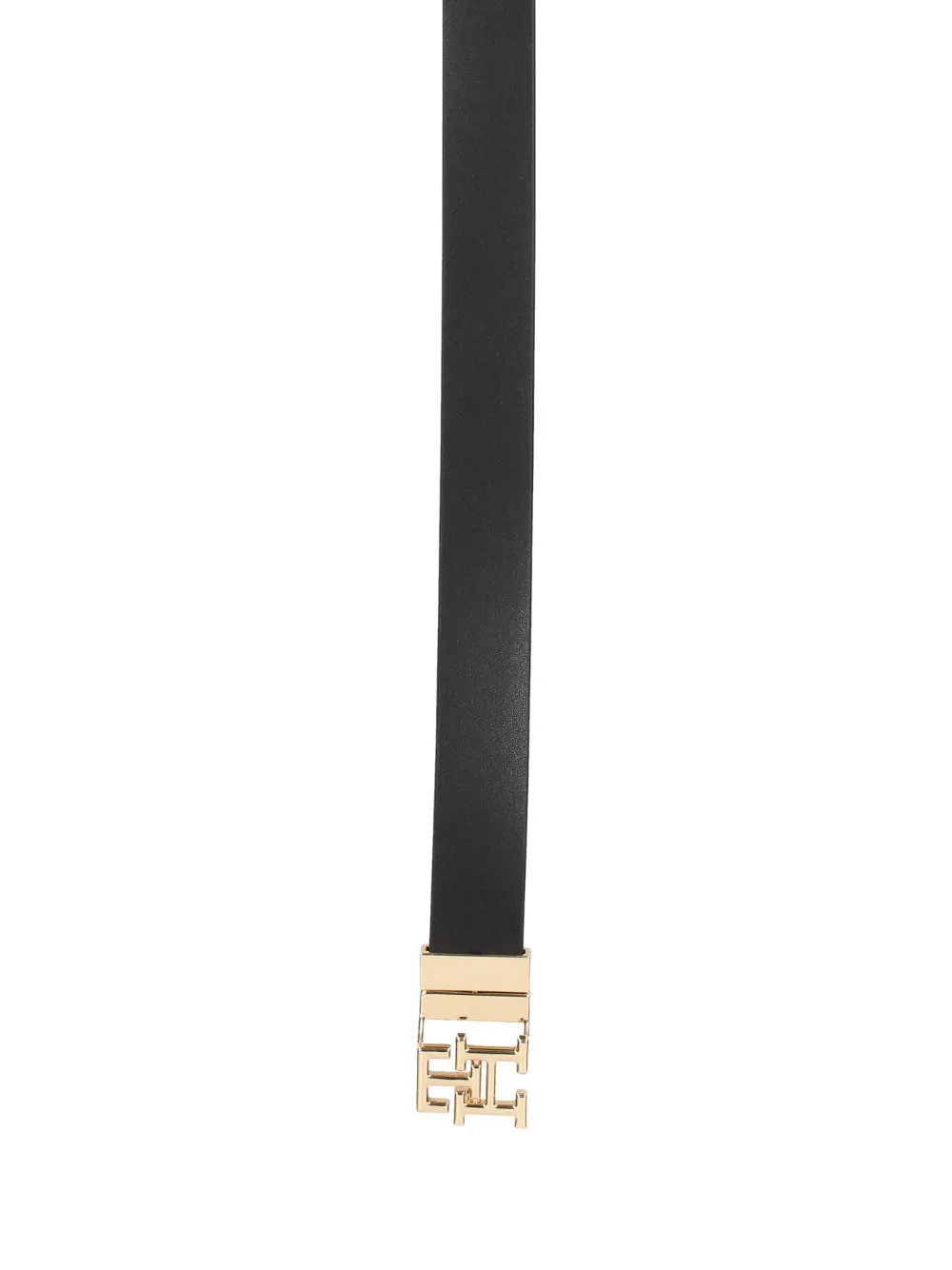 Tommy Hilfiger Leren riem met monogram Zwart