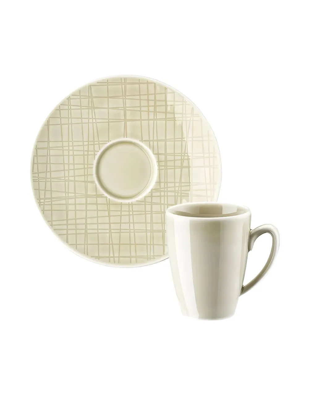 Rosenthal Cross-hatch Espresso Cups And Saucers (set Of Six) In Multi
