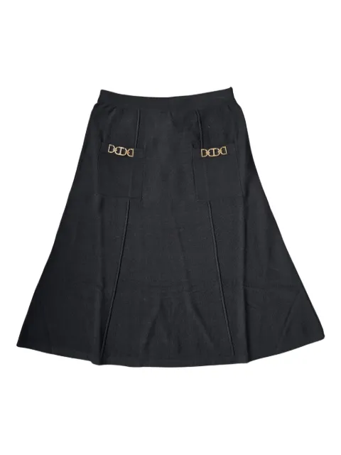 TWINSET Kids chain-embellished pocket midi skirt