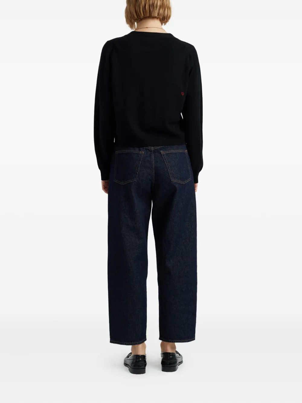 Chinti & Parker Breton Heart Cardigan In Black