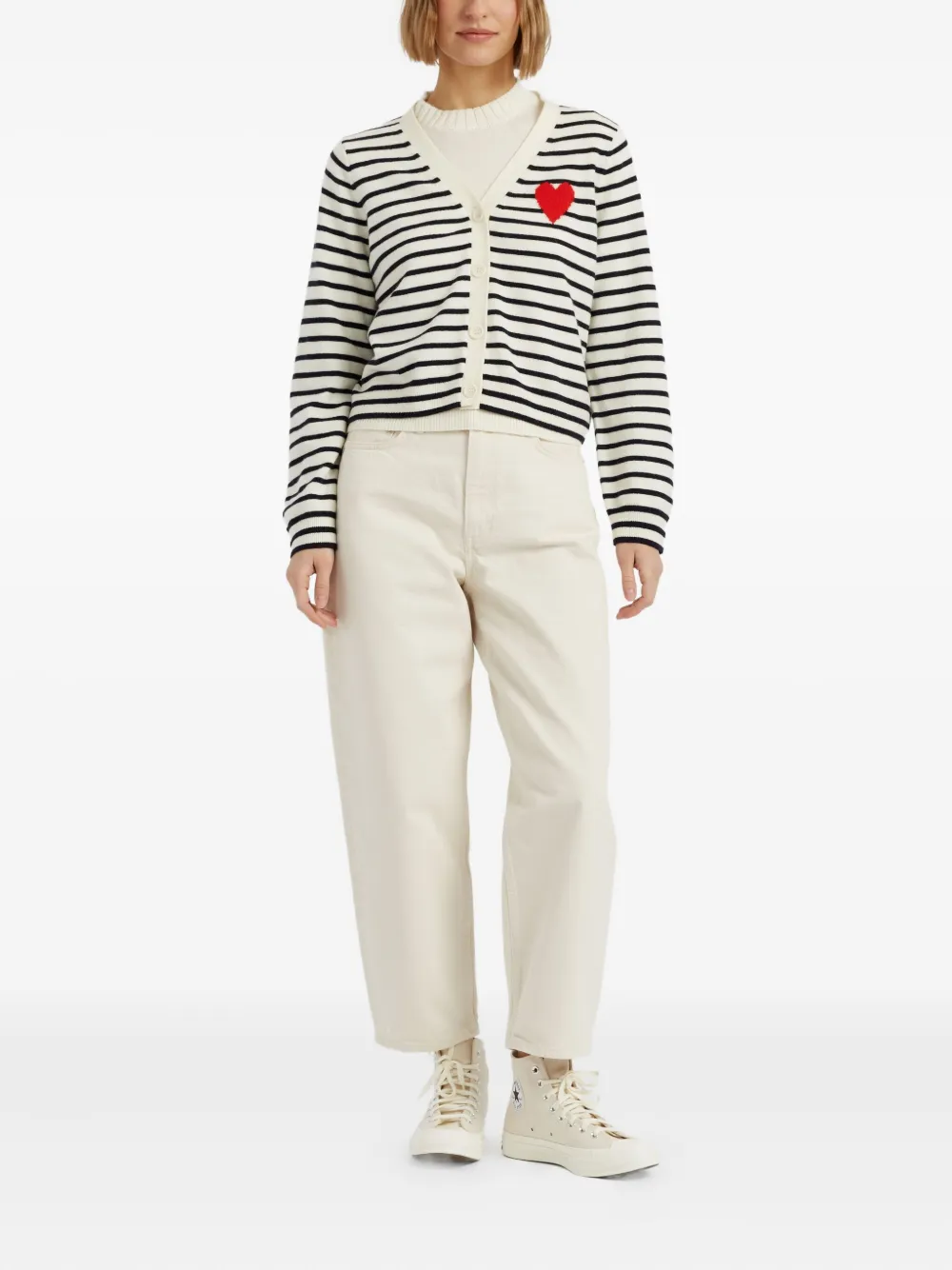 Chinti & Parker Breton Heart striped cardigan | Cardigans | Image 2