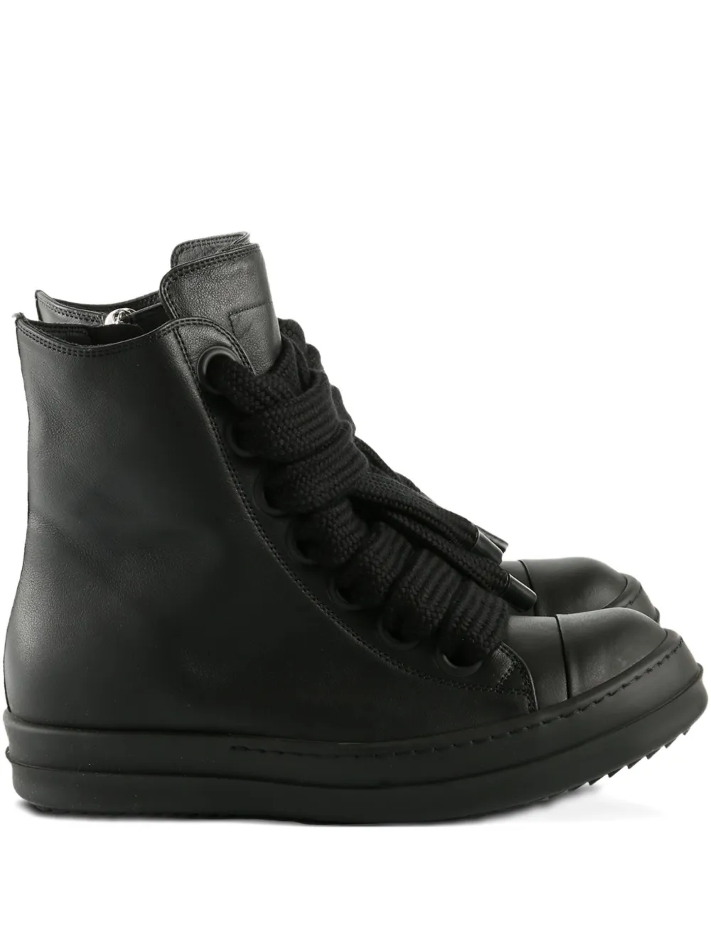 Rick Owens Lace-up Zip Trainers In Black