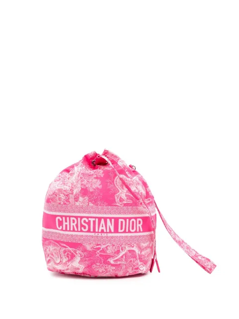 Christian Dior Pre-Owned 2022 DiorTravel Sauvage Toile De Jouy Technical Fabric Pouch bucket bag