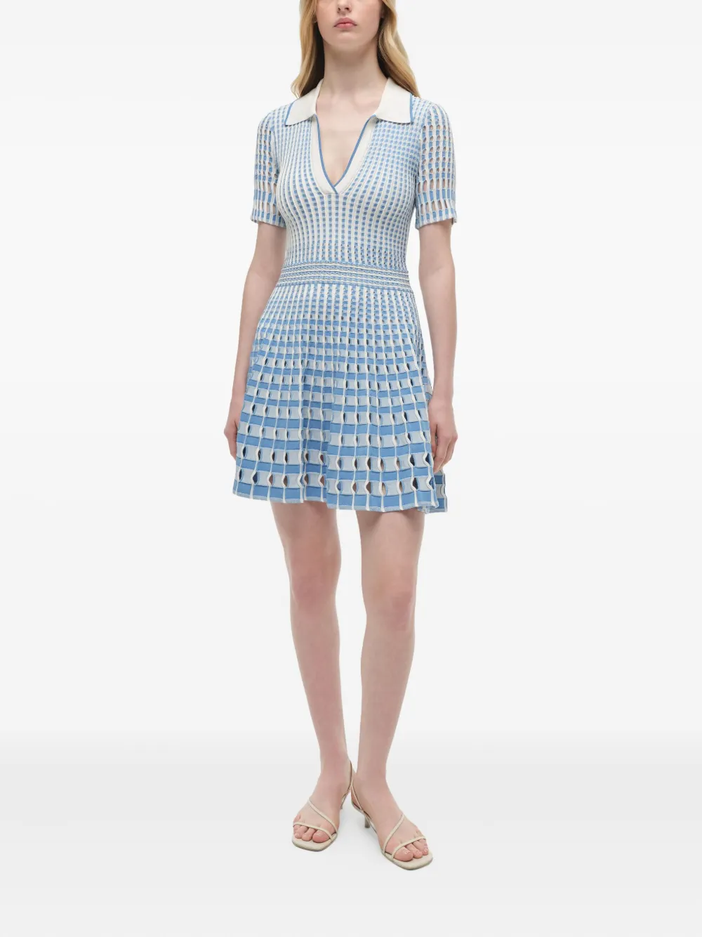 Simkhai Tovi mini-jurk met polokraag Blauw
