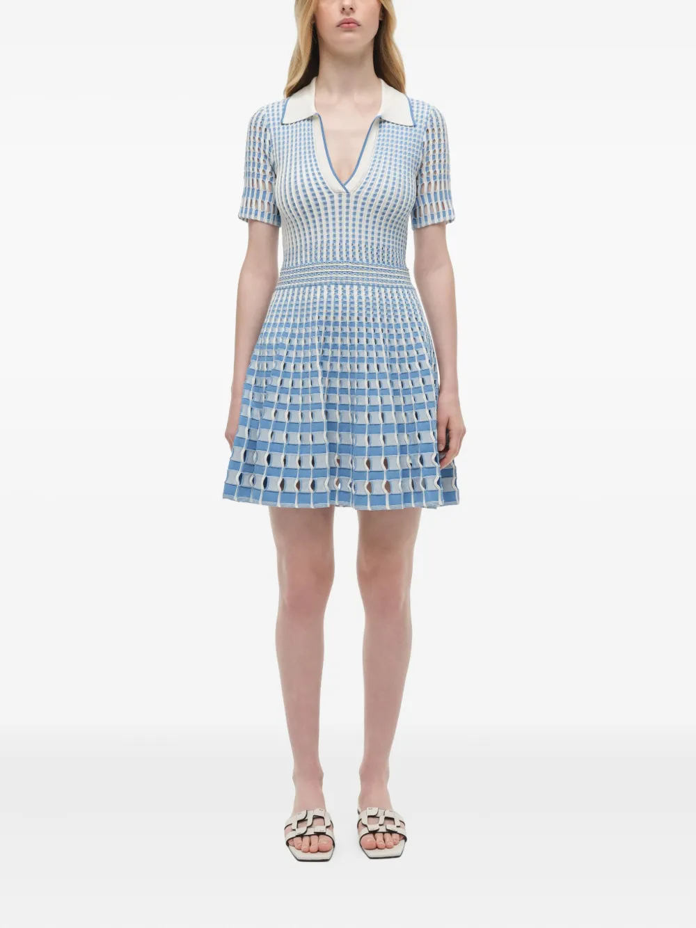 Simkhai Tovi mini-jurk met polokraag Blauw