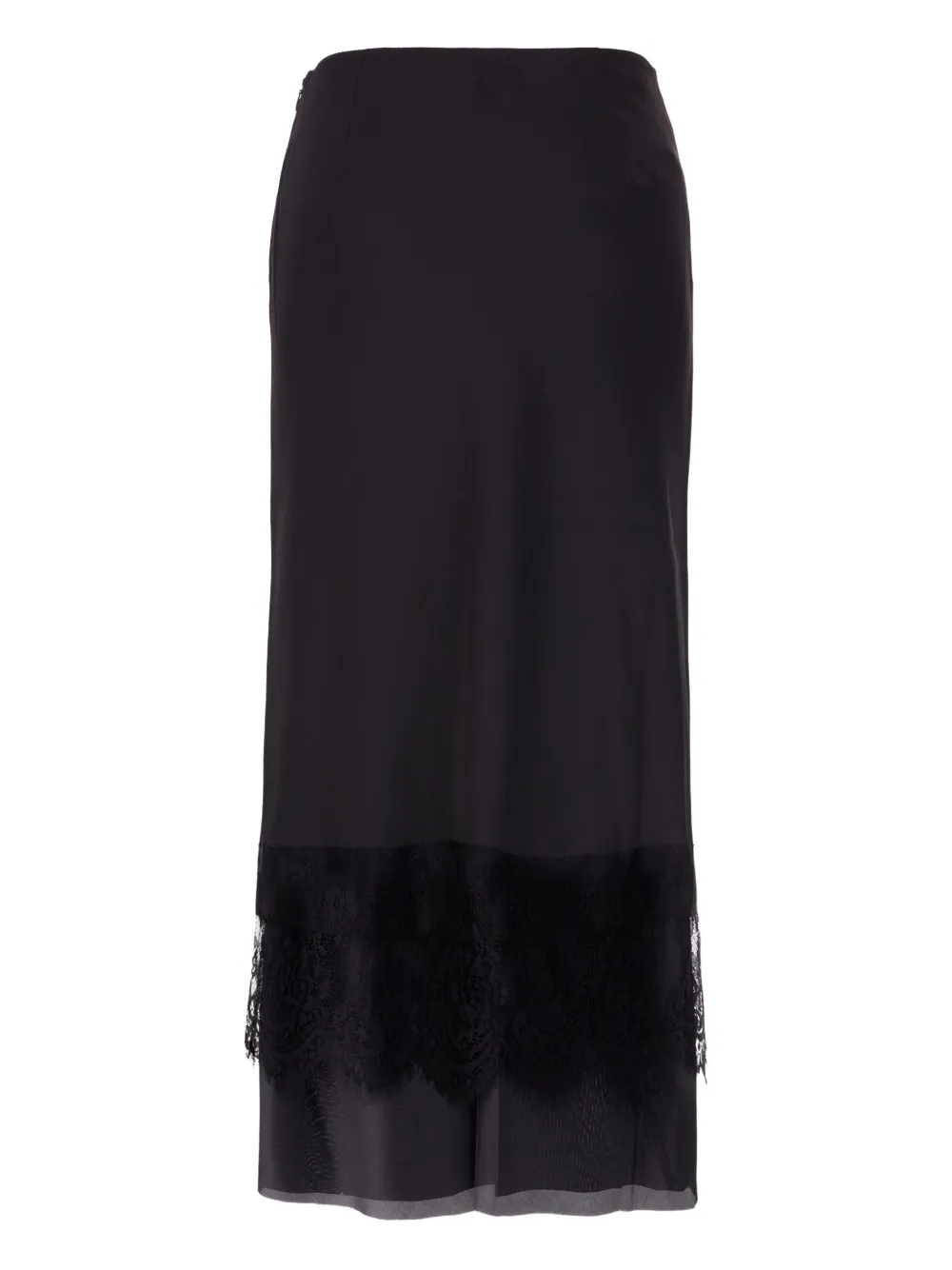 We11done Maxi-rok met kanten afwerking Zwart