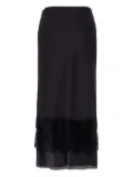 We11done lace-trimmed maxi skirt - Black