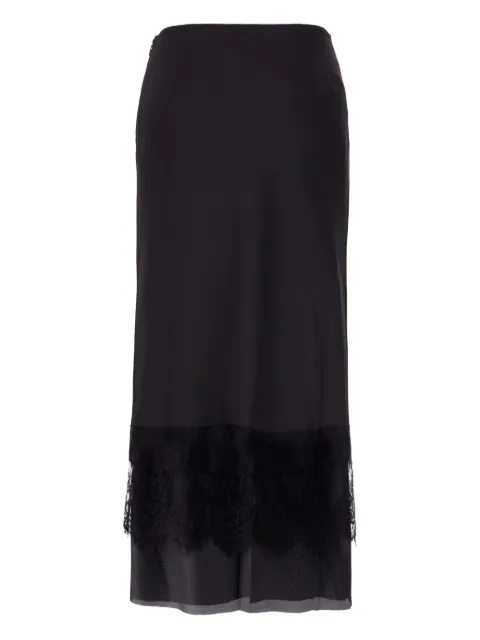 We11done lace-trimmed maxi skirt