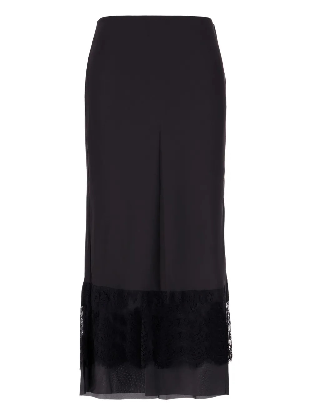 We11done Maxi-rok met kanten afwerking Zwart