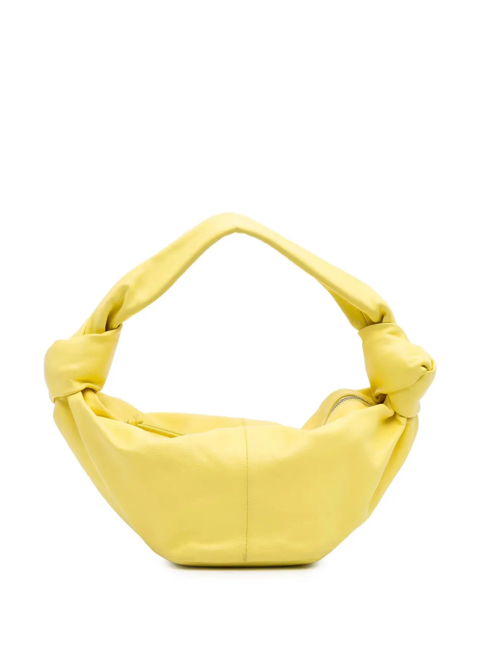 Bottega Veneta Pre-Owned 2012-2024 ミニ カーフスキン ダブルノット ハンドバッグ - イエロー Bottega Veneta Pre-Owned 2012-2024 ミニ カーフスキン ダブルノット ハンドバッグ - イエロー