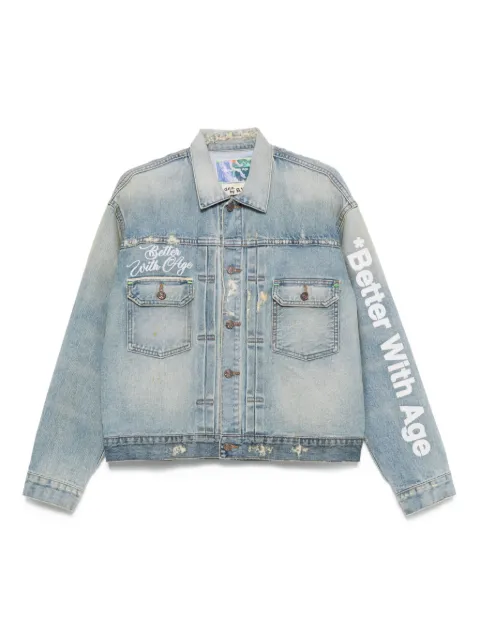 Better with Age  embroidered denim jacket