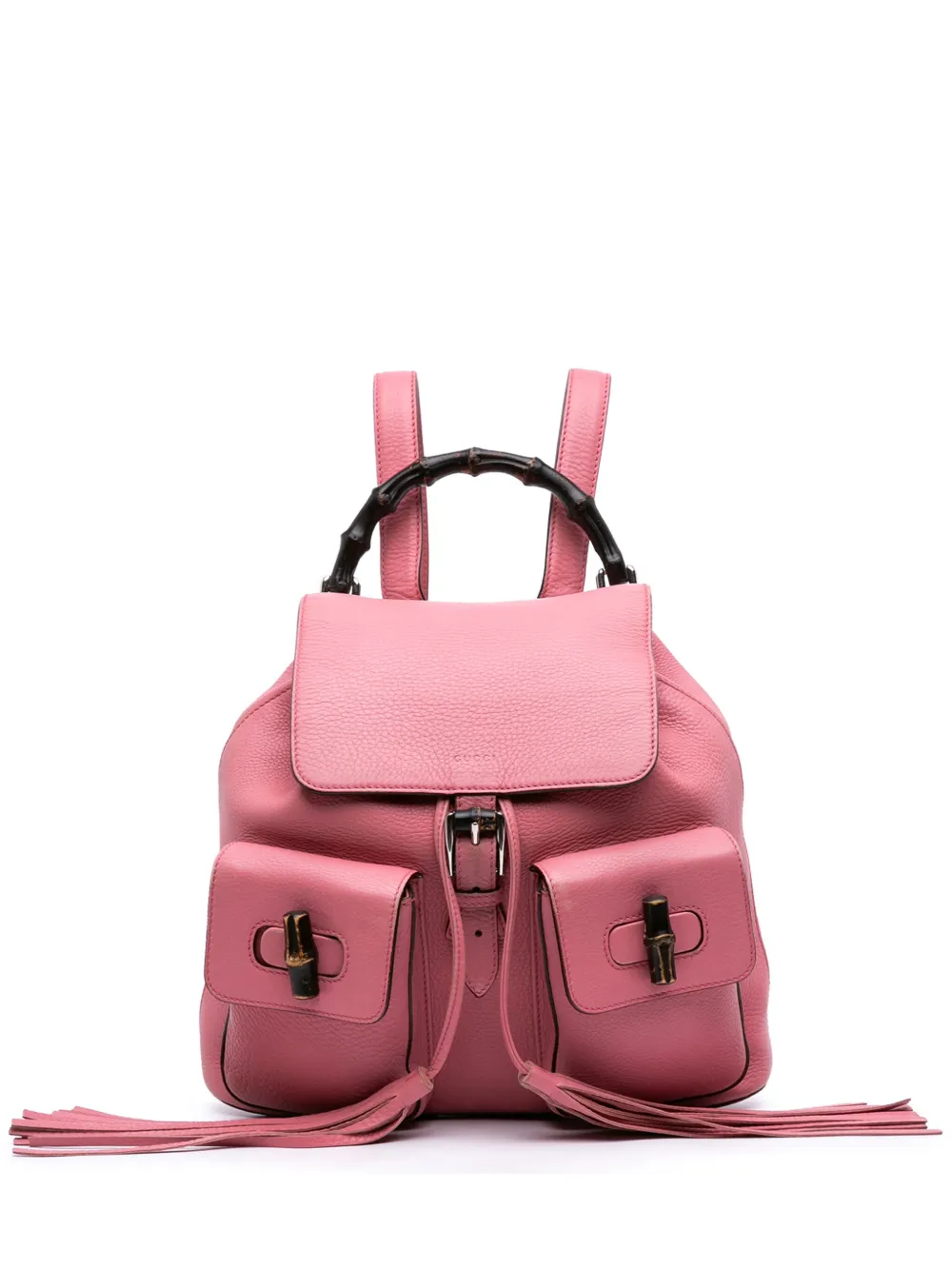 2016-2025 Leather Bamboo Tassel backpack