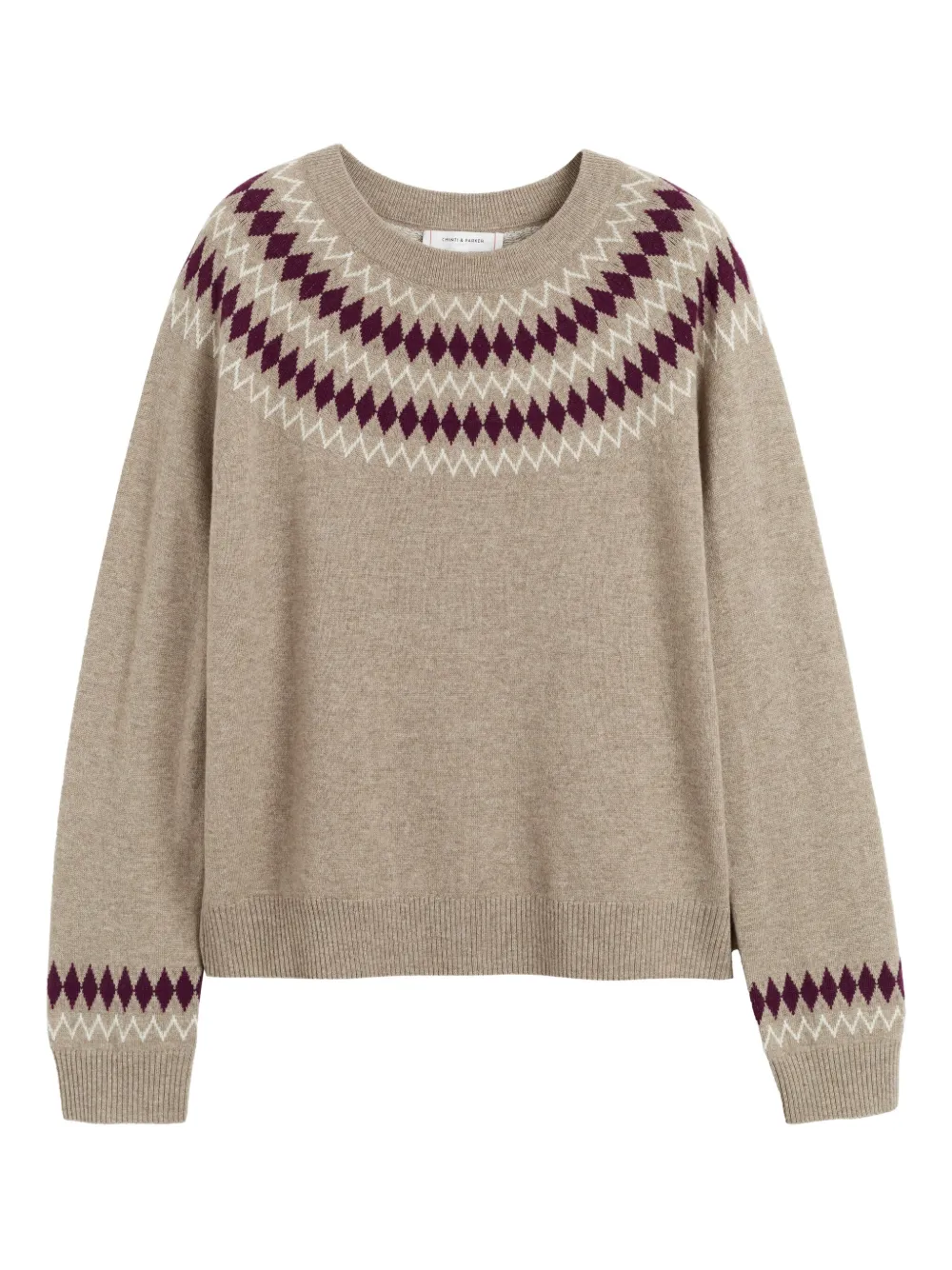 Chinti & Parker Fair Isle Knitted Sweater In Neutral