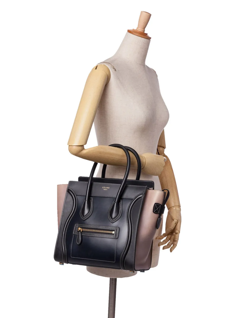 Céline Pre-Owned 2012-2018 Micro Tricolor Leather Luggage tote bag | Pre-Owned | Image 2