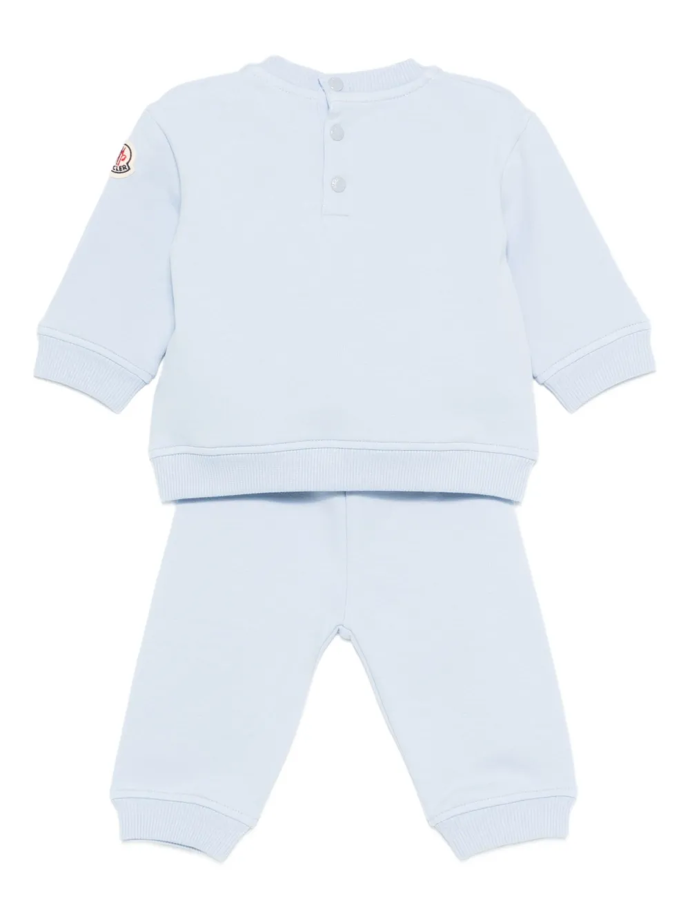 Moncler Enfant Trainingspak met geborduurd logo Blauw