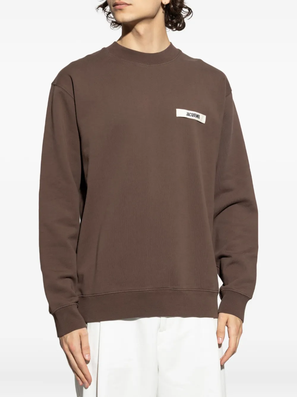 Jacquemus Sweater met logopatch Bruin