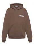 Jacquemus logo-patch hoodie - Brown