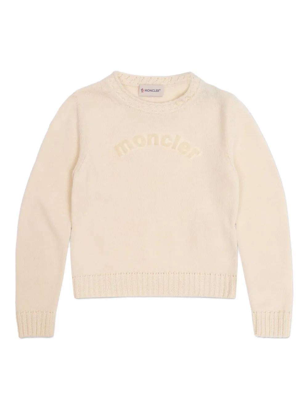 Moncler Enfant logo-detail sweater | Neutrals | Image 1