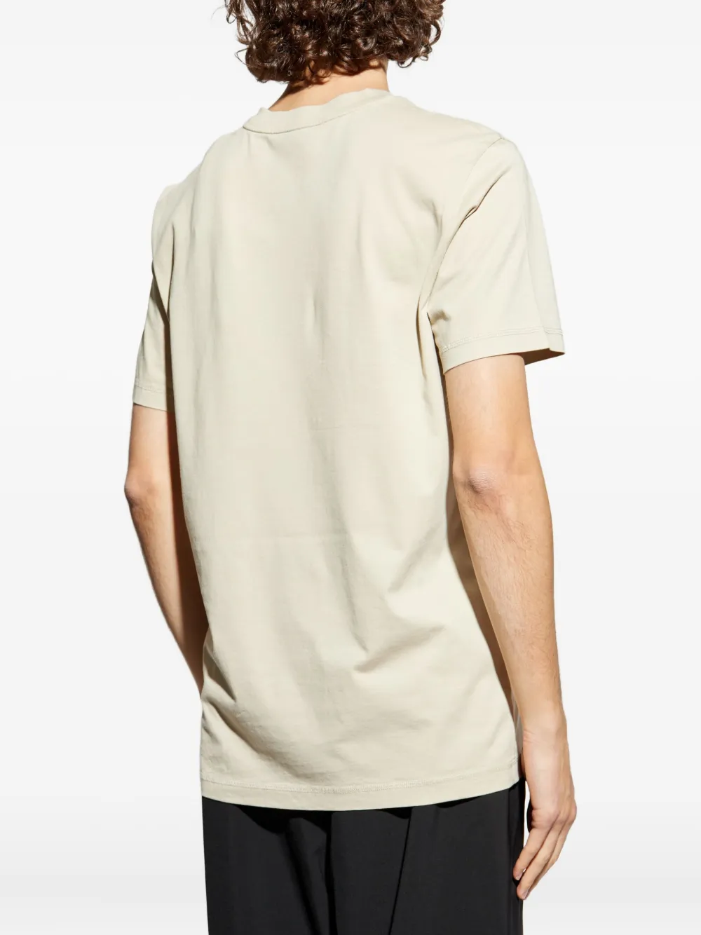 Moncler Katoenen T-shirt met logopatch Beige