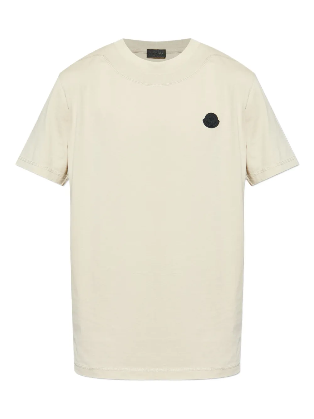 Moncler Katoenen T-shirt met logopatch Beige