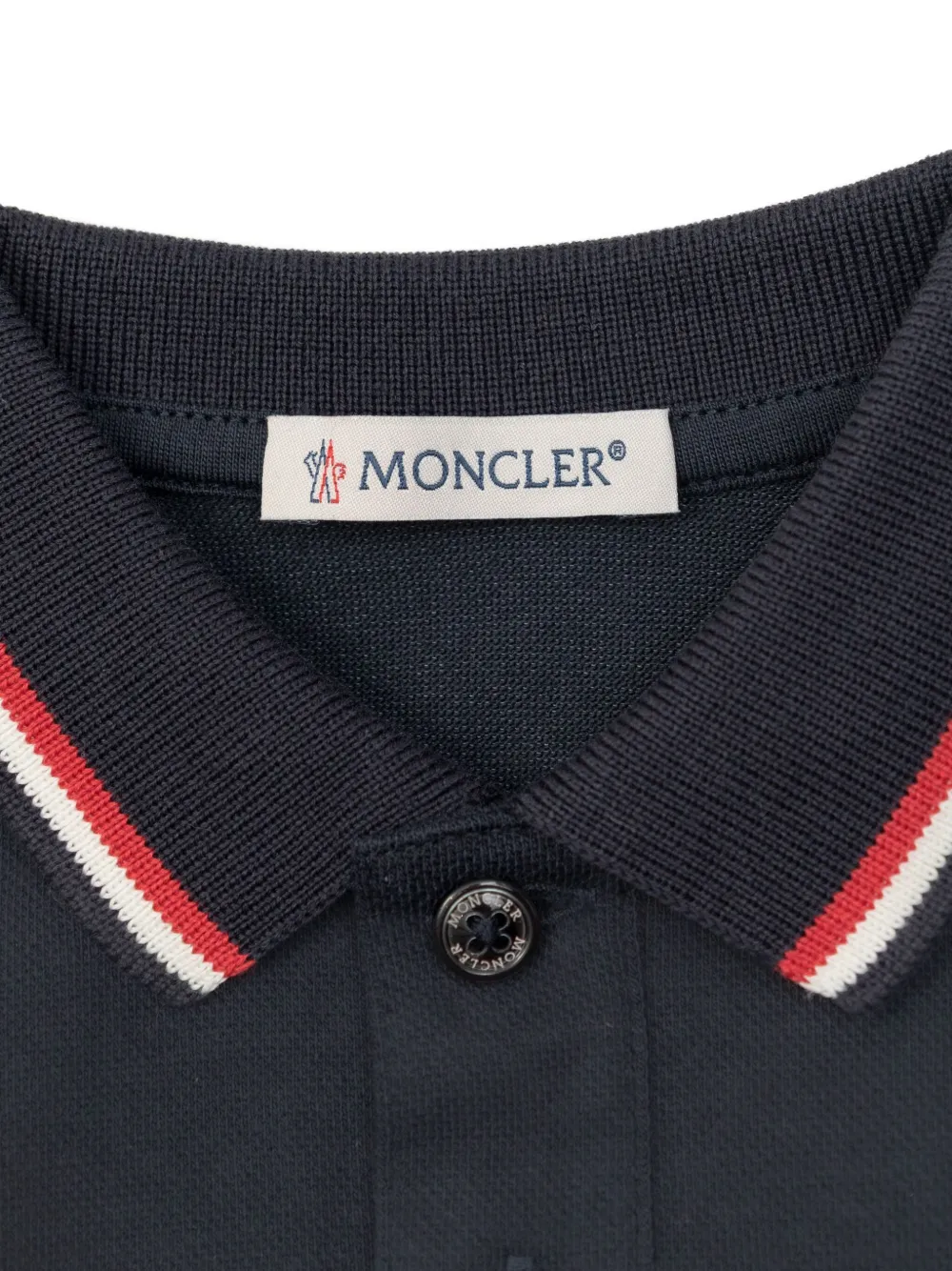 Moncler Enfant Romper met logopatch Blauw