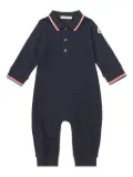 Moncler Enfant logo-patch romper - Blue