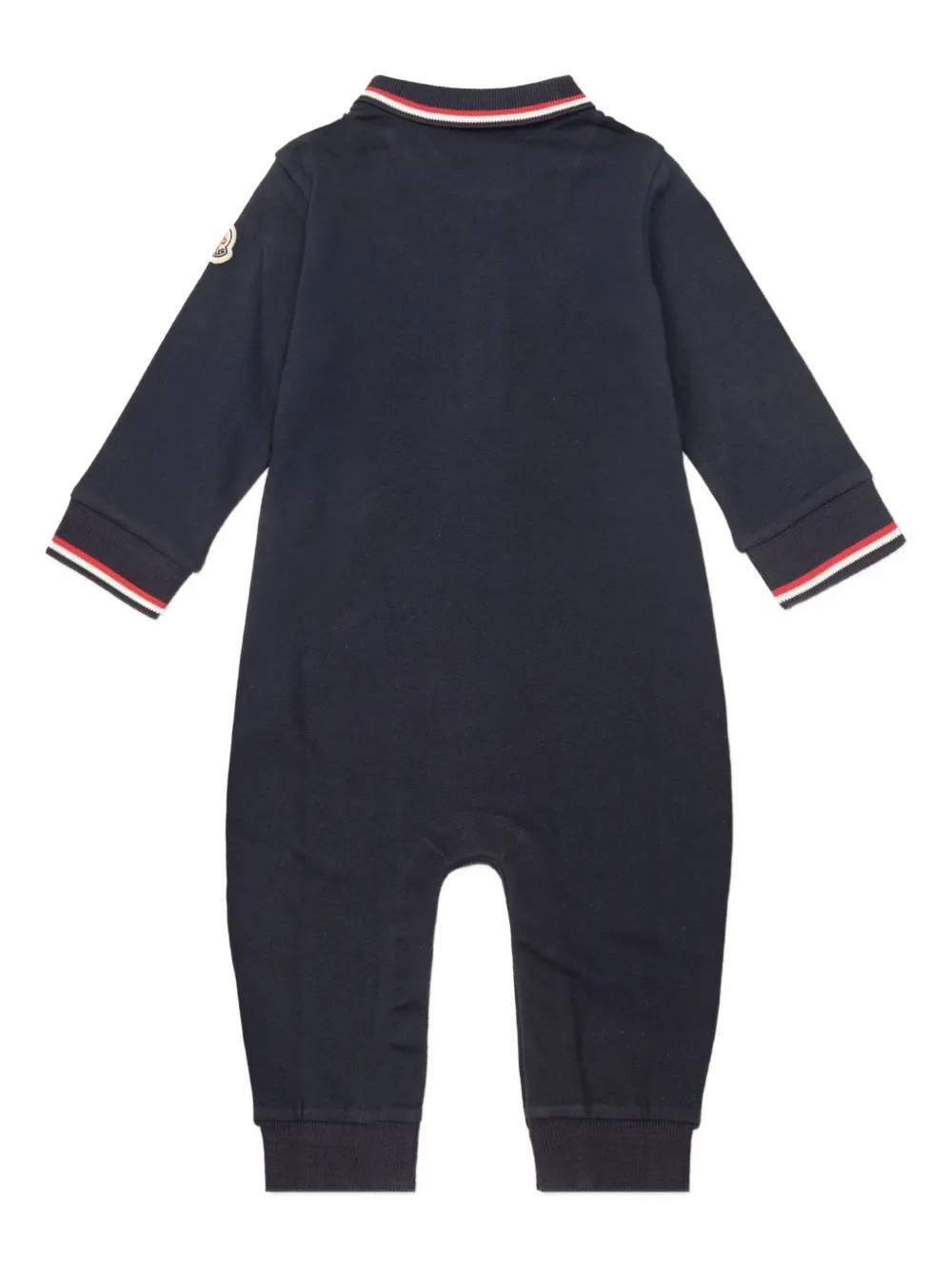 Moncler Enfant Romper met logopatch Blauw