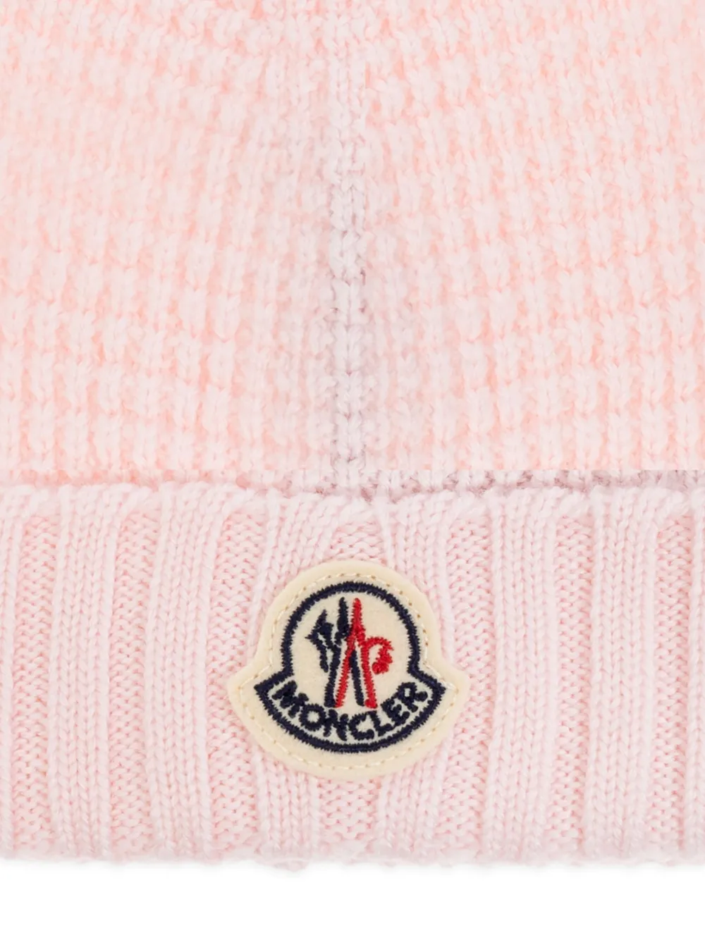 Moncler Enfant Wollen hoed met oorkleppen Roze