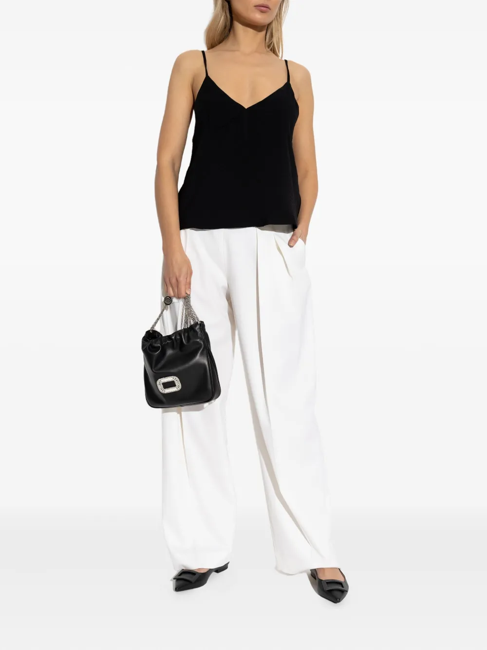 Gestuz GZcamila blouse met V-hals Zwart