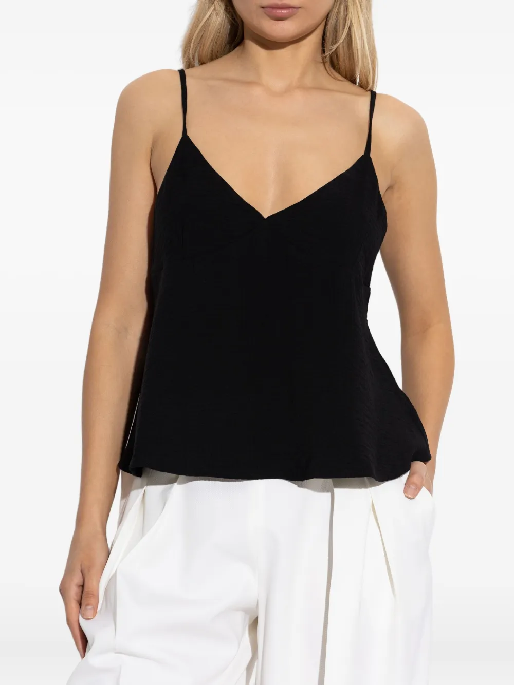Gestuz GZcamila blouse met V-hals Zwart