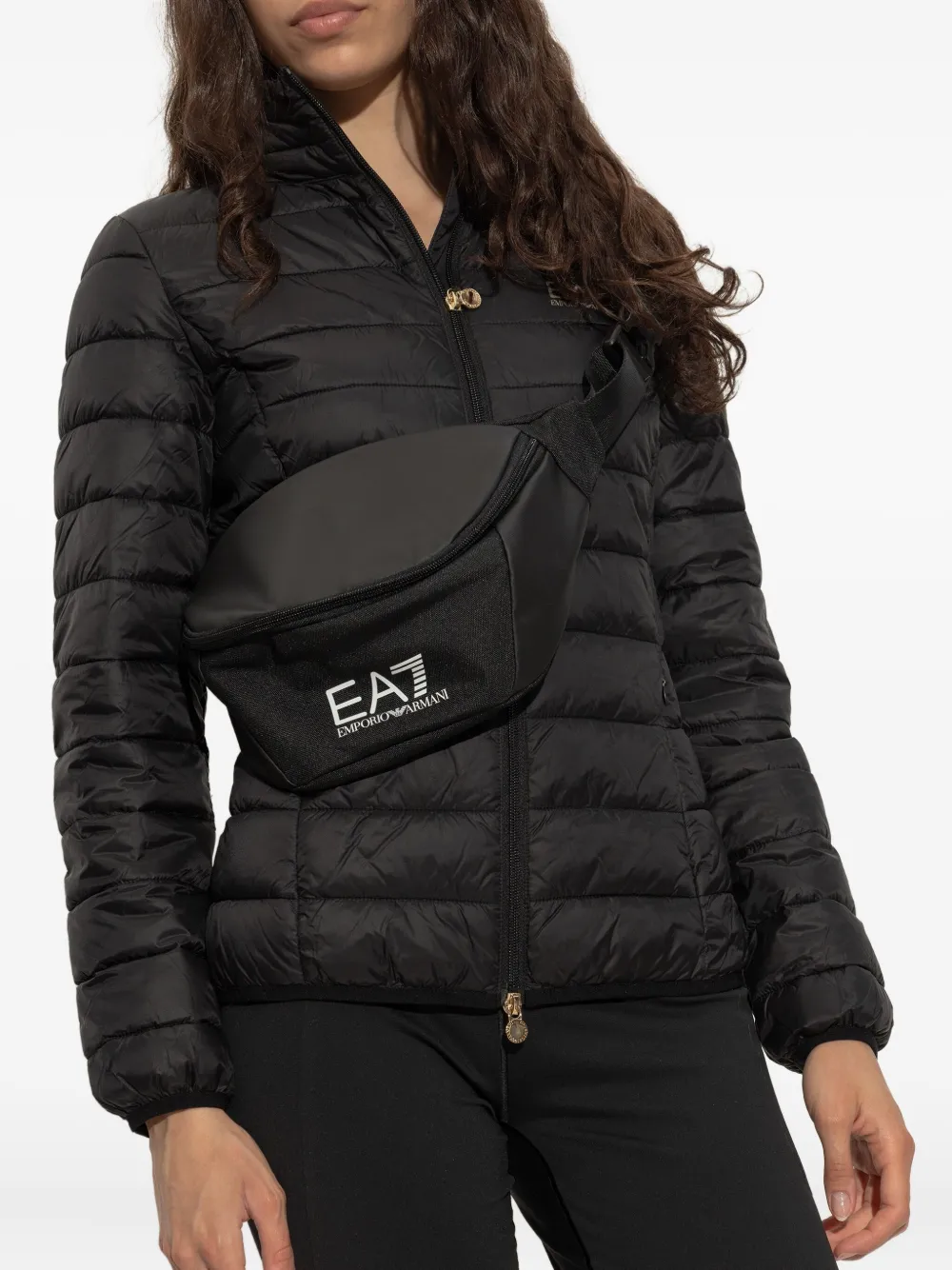 Ea7 Emporio Armani panelled logo-detail belt bag | Women | Image 2